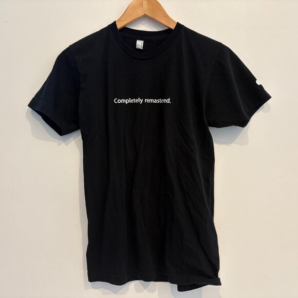 Apple iPod Nano Employee T Shirt Womens Size S Black Promo Double Sided - Picture 1 of 4